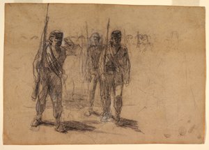 Soldiers Drilling by Winslow Homer