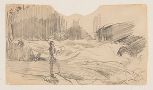 Study for "Ouananiche Fishing," Lake St. John