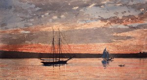 Sunset at Gloucester by Winslow Homer