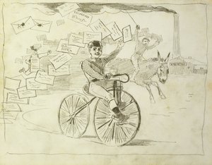 The Bicycle Messenger by Winslow Homer