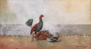 The Cock Fight by Winslow Homer