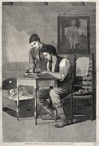 The Family Record, 1875 by Winslow Homer