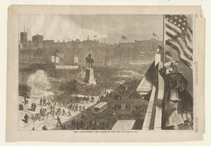 The Great Sumter Meeting in Union Square, New York, April 11, 1863 by Winslow Homer