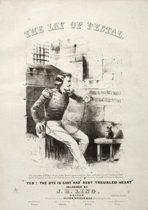 The Lay of Pestal - Sheet Music Cover by Winslow Homer