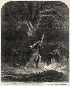 The Picket of the Tenth Indiana Regiment Discovering the Approach of the Rebels by Winslow Homer