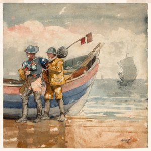 The Return, Tynemouth (recto) Study (verso)