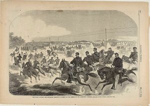 The Union Cavalry and Artillery Starting in Pursuit of the Rebels up the Yorktown Turnpike