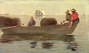 Three Boys in a Dory