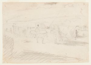 Train of Army Wagons by Winslow Homer