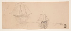 Two Schooners and Dories by Winslow Homer