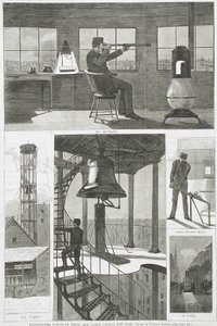 Watch-Tower, Corner of Spring and Varick Streets, New York by Winslow Homer