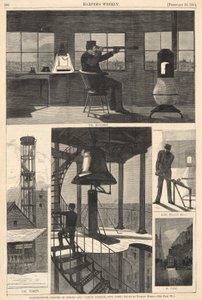 Watch-Tower, Corner of Spring and Varick Streets, New York, from Harper