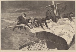 Winter at Sea - Taking in Sail Off the Coast by Winslow Homer