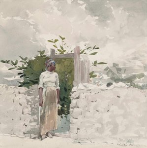 Woman Standing by a Gate, Bahamas by Winslow Homer