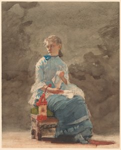 Young Woman Sewing