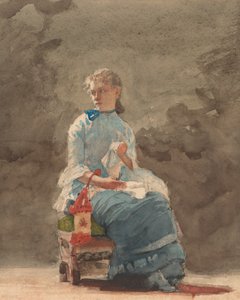 Young Woman Sewing