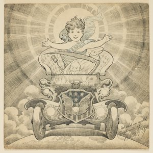 Study for cartoon "Welcome in the Year 1917" by Winsor McCay
