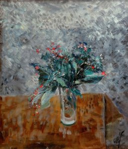 Flowers in a High Glass by Wladimir F. Tatlin