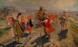 Bridal Procession Near Orel by Wladimir Jegorowitsch Makowski
