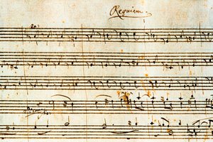 Autograph score of Requiem, K. 626 by Austrian composer Wolfgang Amadeus Mozart by Wolfgang Amadeus Mozart