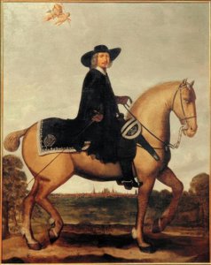Christoph Bernhard von Galen on Horseback before the Silhouette M
