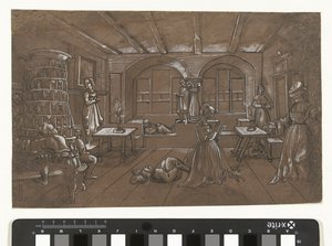 Interior with Eight Children Playing Blind Man