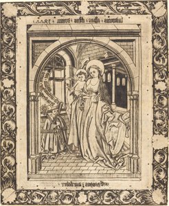 The Madonna and Child with the Abbot Ludwig von Churchwalden by Wolfgang The Goldsmith after Master E.S.
