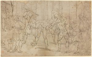 Flagellation of Christ by Workshop of Luca Cambiaso
