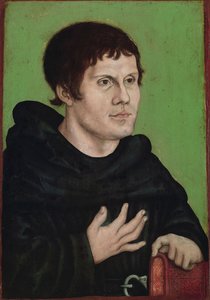 Posthumous Portrait of Martin Luther as an Augustine Monk by workshop of Lucas Cranach the Elder