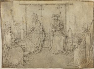 The Four Latin Fathers of the Church by Workshop of Valentijn van Orley
