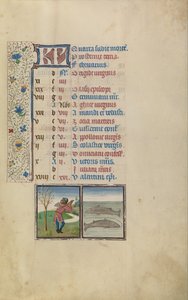 A Man Chopping a Tree; Zodiacal Sign of Pisces