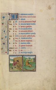 A Man Reaping; Zodiacal Sign of Leo