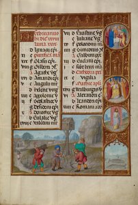 Working in a Vineyard; Zodiacal Sign of Pisces