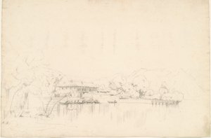 Lake Houses by Worthington Whittredge