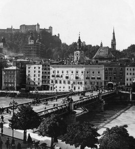 Bridge over the Salzach, Salzburg, Austria, c1900s