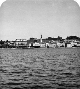 The lakefront at Gmunden, Salzkammergut, Austria, c1900s
