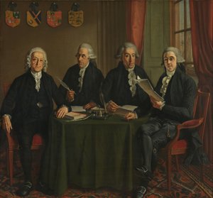 The Four Chief Commissioners of the Amsterdam Harbor Works by Wybrand Hendriks