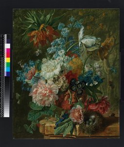 Vase of flowers by Wybrand Hendriks