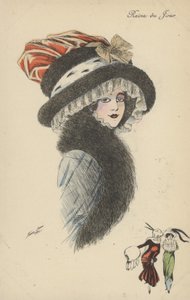 Reine du Jour, Pretty Girl with Large Hat and Ruff