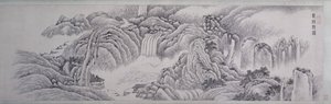 Viewing the Waterfalls at Longqiu by Xi Dai