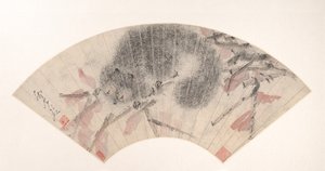 Squirrel on an Autumn Branch, ca. 1880s by Xugu
