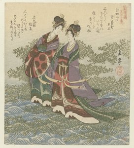 The Two River Princesses by Yashima Gakutei