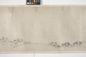 One-Hundred Donkeys Transporting Grain, Handscroll, c.1700