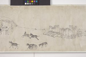 One-Hundred Donkeys Transporting Grain, Handscroll, c.1700