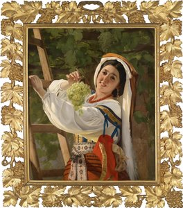 A Laughing Girl in South Italian Dress