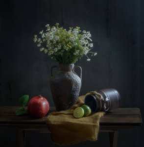 Rustic Floral Still Life by Yinan F.