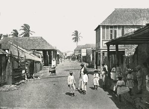 Street Scene in Port Royal, Jamaica, 1895 by York and Son