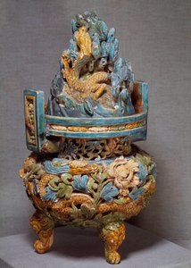 Chinese art: burner perfumes in terracotta. Yuan Dynasty period. 1271-1368 by Yuan Dynasty Chinese School
