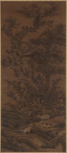 Wintry Trees and Sheep by Yuan Dynasty Chinese School