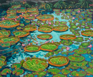 Waterlily Pond Blue
